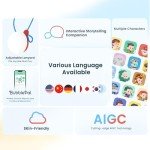 BubblePal Interactive AI Companion, Bring Fun Learning Companionship to Kids, Wearable to Plush Toys, Birthday Gift for Girls & Boys Age 3-12, Red