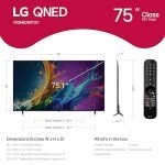 LG 75-Inch Class QNED80T Series LED Smart TV 4K Processor Flat Screen with Magic Remote AI-Powered with Alexa Built-in (75QNED80TUC, 2024)