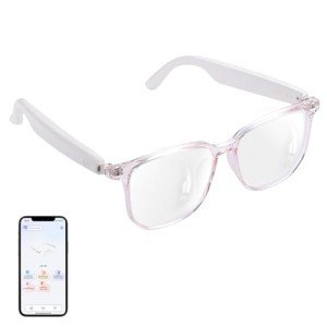 AI Translation Smart Glasses for Women, Blue Light Filtering Lenses Real-Time Translator Glasses, Supports 110+ Languages, Simultaneous Interpretation, Language Translator for Traveling Learning