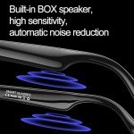 Haulvean Smart Glasses with 130+ Translation, AI Glasses with Music and Call Control Volumn Up and Down, 170mAh Multifunctional Bluetooth Smart Glasses for Men Women