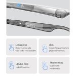 Haulvean Smart Glasses with 130+ Translation, AI Glasses with Music and Call Control Volumn Up and Down, 170mAh Multifunctional Bluetooth Smart Glasses for Men Women