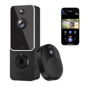 Lunelyx 1080P Video Doorbell Camera, Wireless Indoor/Outdoor Surveillance Cam, Cloud Storage, 2.4G WiFi Only, AI Human Detection, Cloud Storage, Night Vision, Two Way Audio