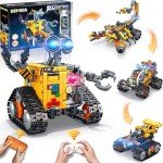 Demkia Robot Toys Building Set for Kids and Adults, Rechargeable 4-in-1 Remote & APP Controlled RC Wall Robotics Kit STEM Toys, Birthday Gifts for Boys Ages 6 7 8-12 (588 Pcs)