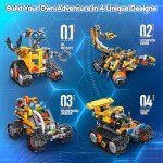 Demkia Robot Toys Building Set for Kids and Adults, Rechargeable 4-in-1 Remote & APP Controlled RC Wall Robotics Kit STEM Toys, Birthday Gifts for Boys Ages 6 7 8-12 (588 Pcs)