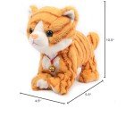 Smalody Interactive Plush Toys, Novelty Sound Control Electronic Cat Electronic Pets Robot Cat Gift for Children (Yellow)