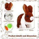 Bilinott Bunny Toys for Kids, Realistic Rabbit Toys with Jumping Action, Wiggling Ears, Twitching Mouth and Nose, Ideal Stuffed Rabbit Gift for 3+ Kids for Easter, Birthdays, Halloween, and Christmas