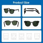 GetD AI Glasses, AI Translator Powered by ChatGPT, AI Assistant, Bluetooth Smart Glasses for Men & Women, Polarized Sunglasses, Audio Smart Eyewear for Gaming Travel Meeting Memos, Earphone Glasses