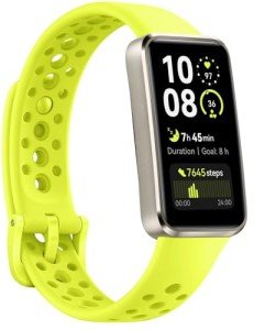 HUAWEI Band 10 Smartwatch with AI-Powered Fitness Monitoring, Pro-Level Sleep Analysis, Emotional Wellbeing Assistant,Streamlined Metallic Design,Fast Charging,iOS Android (Band 10, Yellow Green)