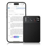 AI Voice Recorder, Free Transcribe & Summarize AI Audio Recorder, Support 121 Languages, 64GB Memory, Wireless Charging, App/Web Control, Digital Recording Device for Lectures, Meetings, Calls, Black