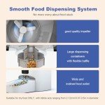 Automatic Cat Feeder, 4L Cat Food Dispenser with 10s Voice Recorder, Pet Feeder up to 8 Meals per Day, Timed Cat Feeder with Dry Food Sealed Ring (White, 4L-Basic)