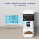 Automatic Cat Feeder, 4L Cat Food Dispenser with 10s Voice Recorder, Pet Feeder up to 8 Meals per Day, Timed Cat Feeder with Dry Food Sealed Ring (White, 4L-Basic)