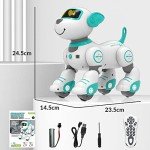 STEMTRON Remote Control Robot Dog Toy for Kid, Programmable Robotic Puppy, Interactive Robotic Dog Gift, Follow & Touch Function Robo Dog with Music