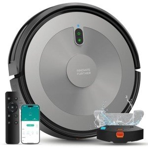 Robot Vacuum Cleaner - 2-in-1 Robot Vacuum and Mop Combo, 2500Pa Suction, Smart Navigation, Alexa & Google Assistant Compatible, Auto Recharge, Anti-Fall, Pet Hair Removal, Z-Shape Cleaning Mode