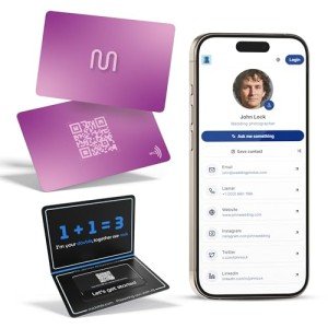 MiDoble Card - Digital Business Card - Tap to Share - AI Assistant - Networking Card Powered by AI - Connect with People - Tap The NFC or Scan The QR - iPhone & Android