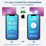 MiDoble Card - Digital Business Card - Tap to Share - AI Assistant - Networking Card Powered by AI - Connect with People - Tap The NFC or Scan The QR - iPhone & Android