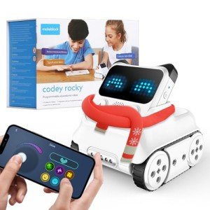 Makeblock Codey Rocky Interactive Emo Robot, Coding for Kids 8-12, STEM Toys Support Scratch Python Programming, Smart Robotics Gift for Kids 6+