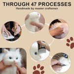 Chongker Stuffed Animals Handmade Cat Plush, Realistic Companion Pet, Lifelike White Cat