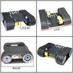 Professional Smart Tracked Robot Tank Car Chassis with 2pcs TT DC Motors, Remote Control Robotic Track Crawler Platform for Raspberry Arduino Microbit Projects, Sciences Educational AI Python Steam