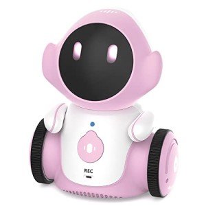 GILOBABY Robot Toys, Rechargeable Smart Talking Toys for Kids, Intelligent Robotic with Voice Controlled Touch Sensor, Singing, Dancing, Recording, Repeat, Birthday Gifts for Girls Ages 6+ Years Pink