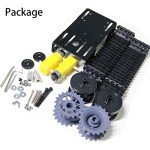 Professional Smart Tracked Robot Tank Car Chassis with 2pcs TT DC Motors, Remote Control Robotic Track Crawler Platform for Raspberry Arduino Microbit Projects, Sciences Educational AI Python Steam