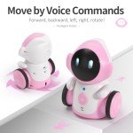 GILOBABY Robot Toys, Rechargeable Smart Talking Toys for Kids, Intelligent Robotic with Voice Controlled Touch Sensor, Singing, Dancing, Recording, Repeat, Birthday Gifts for Girls Ages 6+ Years Pink