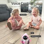 GILOBABY Robot Toys, Rechargeable Smart Talking Toys for Kids, Intelligent Robotic with Voice Controlled Touch Sensor, Singing, Dancing, Recording, Repeat, Birthday Gifts for Girls Ages 6+ Years Pink