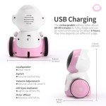 GILOBABY Robot Toys, Rechargeable Smart Talking Toys for Kids, Intelligent Robotic with Voice Controlled Touch Sensor, Singing, Dancing, Recording, Repeat, Birthday Gifts for Girls Ages 6+ Years Pink