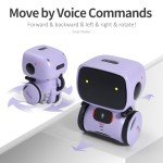GILOBABY Kids Robot Toys, Interactive Toys Companion Smart Talking Robotic with Voice Control Touch Sensor, Singing, Dancing, Recording, Repeat, Birthday Gifts for Girls Ages 3+ Years (Purple)