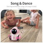 GILOBABY Robot Toys, Rechargeable Smart Talking Toys for Kids, Intelligent Robotic with Voice Controlled Touch Sensor, Singing, Dancing, Recording, Repeat, Birthday Gifts for Girls Ages 6+ Years Pink