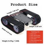 Premium Robot Tracked Car Chassis Starter Kits with 2pcs DC Motor, Caterpillar Moving Robotic Tank Platform with 2pcs Tracks for Arduino Raspberry Pie Microbit Python DIY Steam Remote Control RC Toy