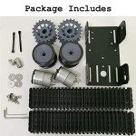 Premium Robot Tracked Car Chassis Starter Kits with 2pcs DC Motor, Caterpillar Moving Robotic Tank Platform with 2pcs Tracks for Arduino Raspberry Pie Microbit Python DIY Steam Remote Control RC Toy