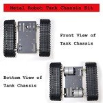 Premium Robot Tracked Car Chassis Starter Kits with 2pcs DC Motor, Caterpillar Moving Robotic Tank Platform with 2pcs Tracks for Arduino Raspberry Pie Microbit Python DIY Steam Remote Control RC Toy