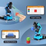 Robotic Arm for Raspberry Pi Robot Kit Open Source Programming AI Vision 5DOF/Axis Robot Arm, Coding Smart Robot Learning for Teens Adults (ArmPi Mini, RPi Board Not Included)