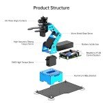 Robotic Arm for Raspberry Pi Robot Kit Open Source Programming AI Vision 5DOF/Axis Robot Arm, Coding Smart Robot Learning for Teens Adults (ArmPi Mini, RPi Board Not Included)