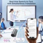 AI Voice Recorder with Real-Time Transcription & Translation, AI Voice Transcriber, Smart Summary, AI-Powered Mind Mapping & Translator for Meetings Notes, Interviews & Lectures (64GB)