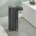 EKO Aroma Touchless Automatic Soap Dispenser for Bathroom and Kitchen, Liquid Hand Soap Dispenser, Water-Resistant and Rechargeable, 9 fl oz (Dark Grey)