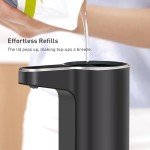 EKO Aroma Touchless Automatic Soap Dispenser for Bathroom and Kitchen, Liquid Hand Soap Dispenser, Water-Resistant and Rechargeable, 9 fl oz (Dark Grey)