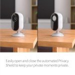 Arlo Essential Security Camera 2K | Indoor Only| 2nd Gen | Baby Monitor & Pet Camera | Wired Automated Privacy Shield, 2-Way Audio, Night Vision, Live Stream, Motion Alerts & Notifications White,2 Cam