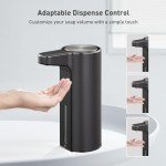 EKO Aroma Touchless Automatic Soap Dispenser for Bathroom and Kitchen, Liquid Hand Soap Dispenser, Water-Resistant and Rechargeable, 9 fl oz (Dark Grey)