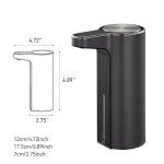 EKO Aroma Touchless Automatic Soap Dispenser for Bathroom and Kitchen, Liquid Hand Soap Dispenser, Water-Resistant and Rechargeable, 9 fl oz (Dark Grey)