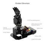 Robot Hand with Arduino UNO, Open Source AI Bionic Robotic Hand Five Fingers Solely Movement Mechanical Arm DIY Smart Robot & Engineering Kits, Science/Coding/Programming Set, uHand UNO Starter Kit