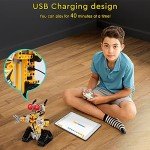 Sillbird Robot Building Kit with Remote Control STEM Gifts for Boys Age 8-13, Coding Buildable Robotic Technic Toys for Kids Birthday with 468 Pieces