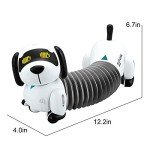 Dollox Robot Dog Remote Control Dachshund Puppy, RC Robotic Interactive Intelligent Walking Dancing Doggy Programmable Electronic Pet Toy with Music for Kids Age 6, 7, 8, 9, 10 Year Old