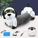 Dollox Robot Dog Remote Control Dachshund Puppy, RC Robotic Interactive Intelligent Walking Dancing Doggy Programmable Electronic Pet Toy with Music for Kids Age 6, 7, 8, 9, 10 Year Old