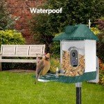 Bird Feeder with Camera,Smart Birdwatching Camera with Solar Powered,AI Identify Species,Instant Notifications,FHD Live View,Auto Record Video in Backyard,Ideal Gifts for Family and Bird Lovers
