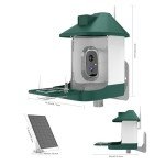 Bird Feeder with Camera,Smart Birdwatching Camera with Solar Powered,AI Identify Species,Instant Notifications,FHD Live View,Auto Record Video in Backyard,Ideal Gifts for Family and Bird Lovers