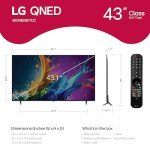 LG 43-Inch Class QNED80T Series LED Smart TV 4K Processor Flat Screen with Magic Remote AI-Powered with Alexa Built-in (43QNED80TUC, 2024)