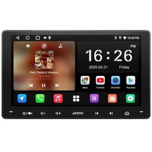 ATOTOLIFE A5L 9" Android CarPlay Head Unit | Wireless Android Auto Double Din Car Stereo | ChatGPT AI-Powered + GPS Navigation Smart Car Radio | 2GB RAM/32GB ROM