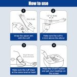 Blood Pressure Monitors for Home Use, Blood Pressure Machine Upper Arm with Large Wide Cuff Automatic Digital BP Machine LCD Screen BSX583(Light Blue)