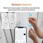 SwitchBot Smart Electric Motorized Blinds Kit - 3Pack with 2.4G WiFi Remote Control, Solar Powered, Compatible with Alexa, Google Home and Siri, Light Sensing Control, Unlimited Group Control